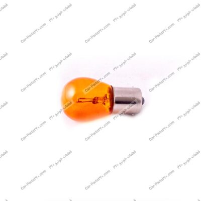 لامپ دو 2 کنتاکت شیشه زرد  چراغ خطر دوو ریسر