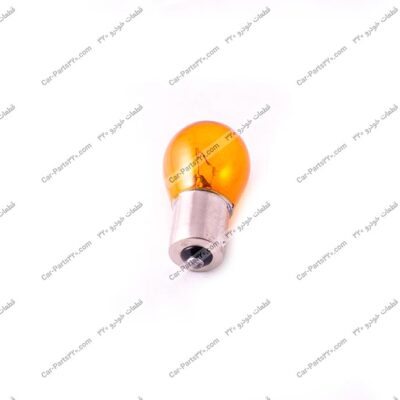 لامپ دو 2 کنتاکت شیشه زرد  چراغ خطر دوو ریسر